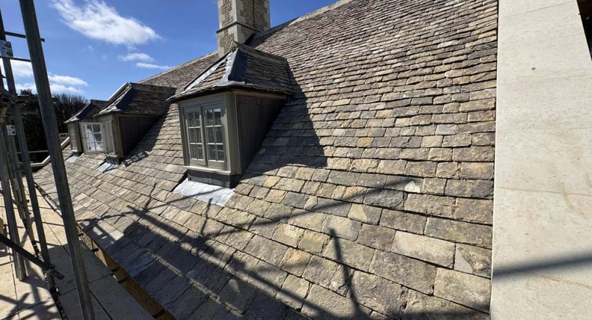 First Phase 400m2 Cotswold Stone Roof is Now Completed