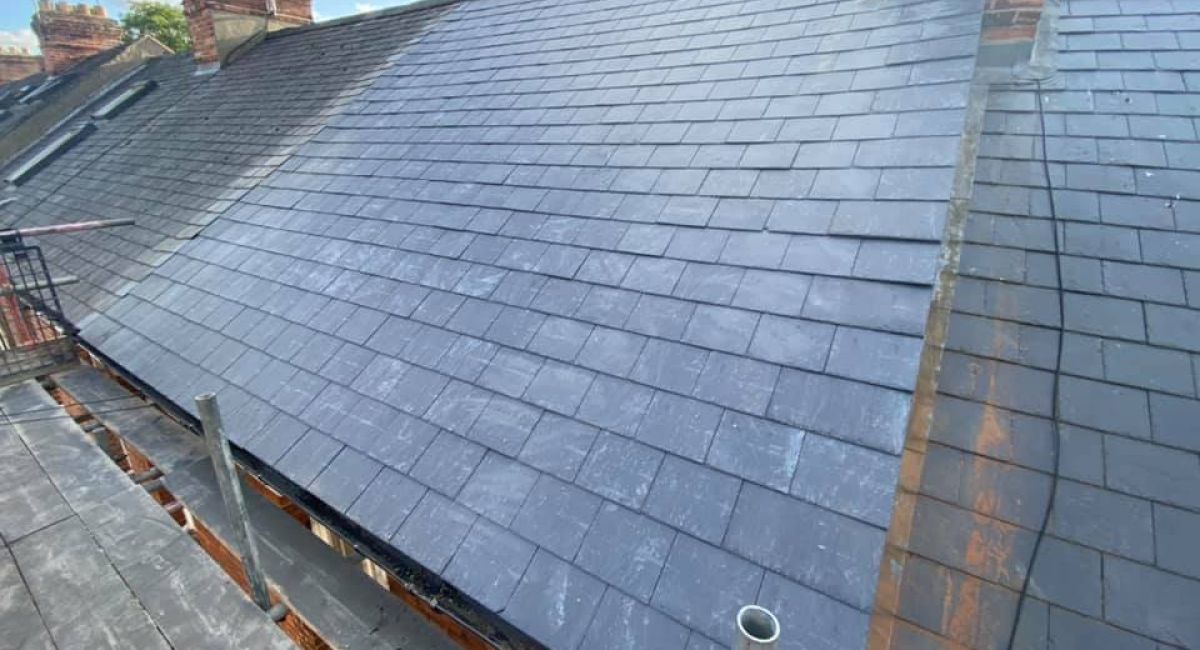 Blue Slate Re-roof Started and Completed in Headington